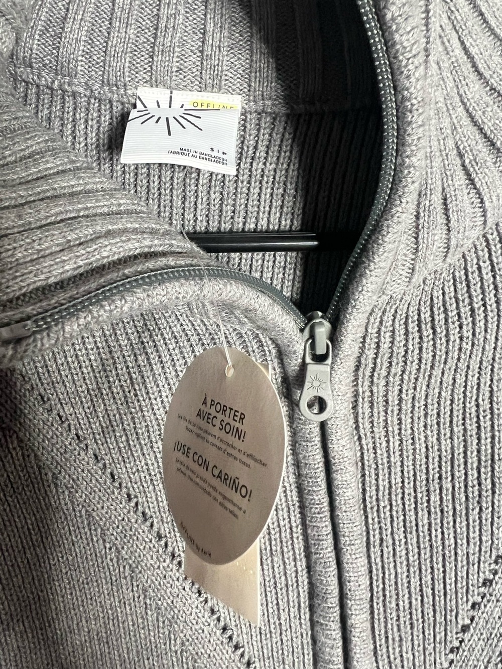 Aerie American Eagle Offline Knitted Cropped Sweater Small - Picture 4 of 6